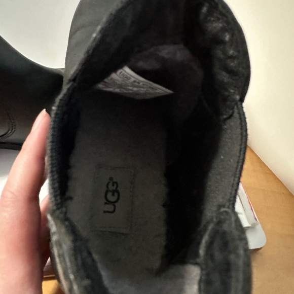 UGG Black Leather Booties – Size 8 - Picture 5 of 10